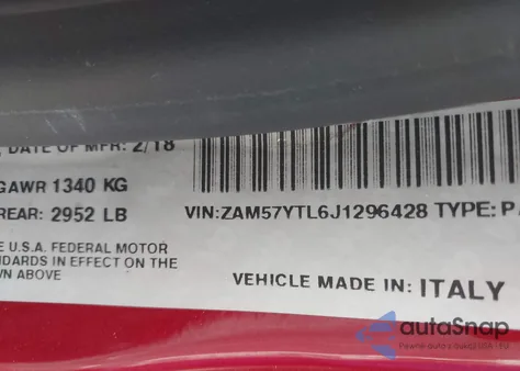 2018 Maserati Ghibli S Q4 Granlusso from USA, damaged, VIN ZAM57YTL6J1296428